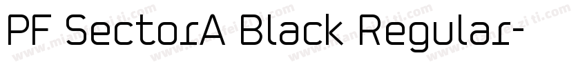 PF SectorA Black Regular字体转换
